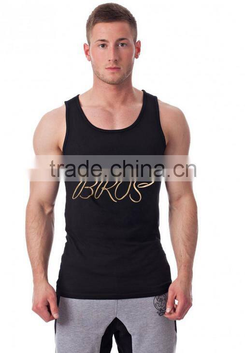 Gym Wear Dry Fit 100% Cotton Mens Burnout Tank Top Printed Your Own Logo