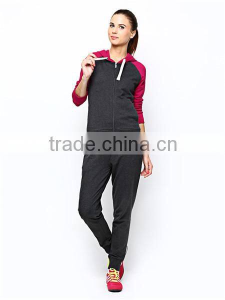 Good Quality Women Jogger Suit Sports Suit Cotton Tracksuit Custom