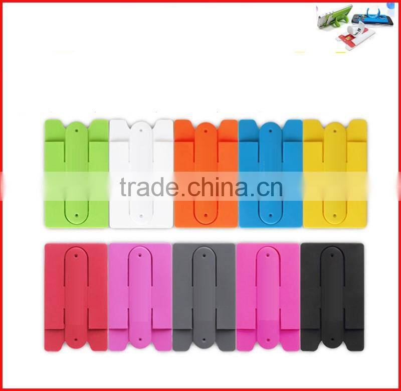 Functional cell phone sticker card holder