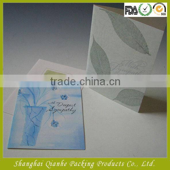 folding printed OEM greeting card in China