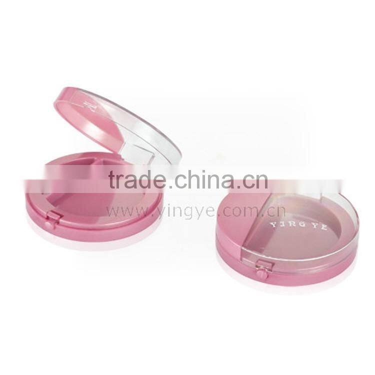 Empty plastic blush compact powder container