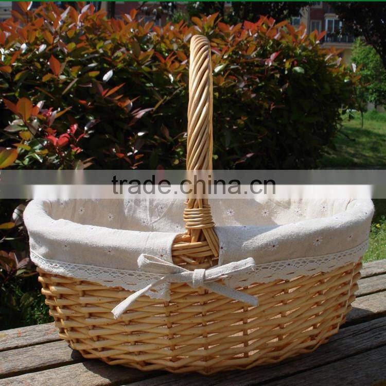 Stylish storage solution with removable lining wicker basket