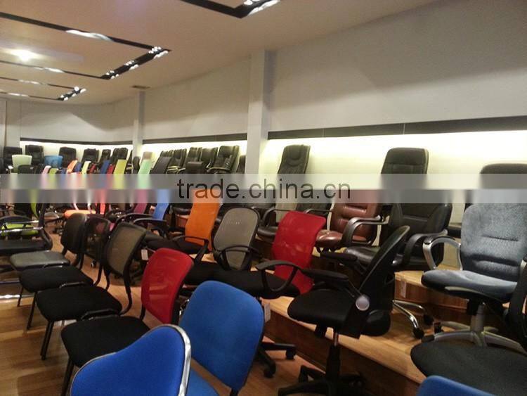 2016 High back comfortable genuine leather executive office chair with chrome armrest