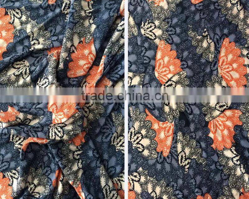 woven digital printed spandex viscose rayon fabric