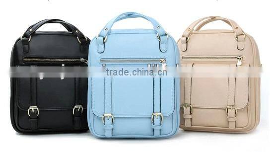 2014 cute fashion designer leather backpack knapsack