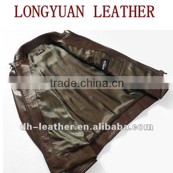 men's leather jackets with stand up collar