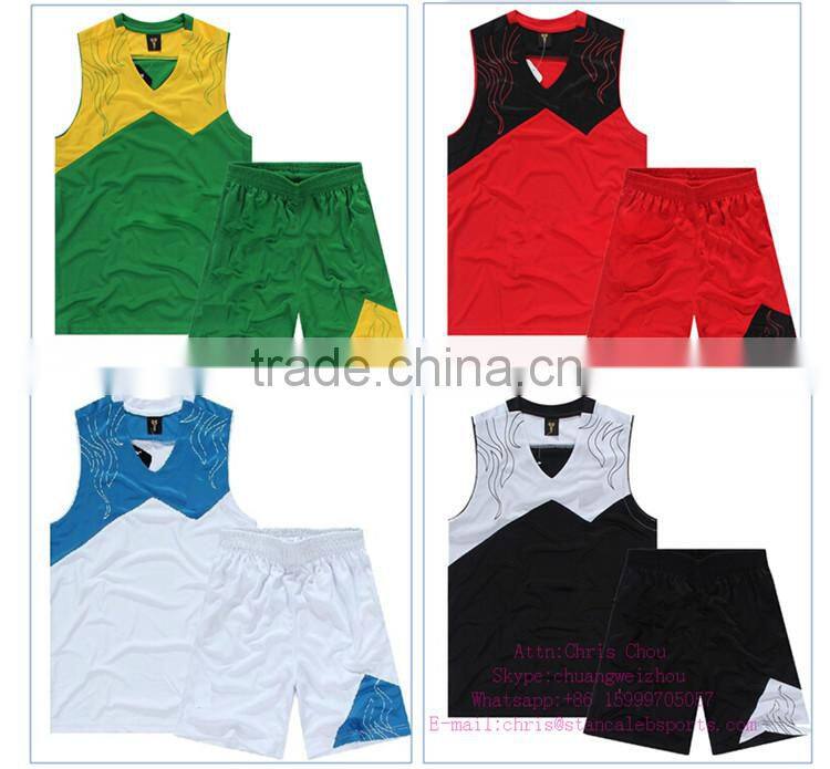 Stan Caleb Professional custom cheap Full Sublimation reversible basketball jersey/basketball uniform design