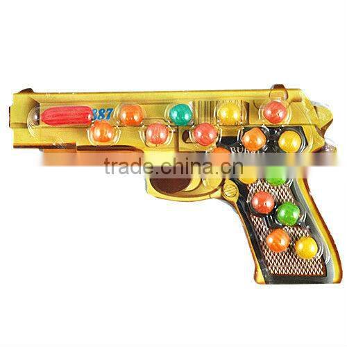 New Product Chewing Gum Balls On Pistol Shaped Paper In Box