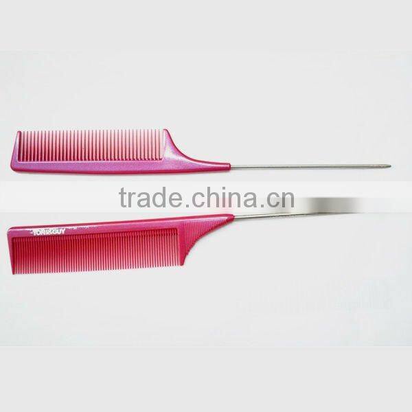 Plastic hot hair comb plastic pink tony and guy combs