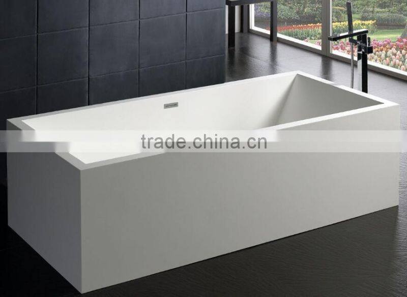 Artificial stone modern design freestanding bathtub,acrylic solid surface bathtub