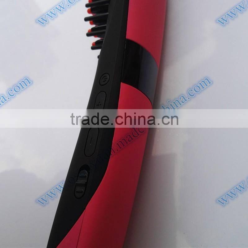 75W Professional Magic Ceramic Hair Straightening Brush Heated Brush with LCD