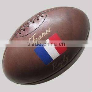 Rubber leather rugby ball