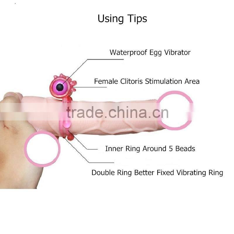 Silicone Vibrating Penis Rings Delay Dual Cock Ring Bullet Vibrator Clitoris Stimulator Erotic Sex Toys For Men Adult Products