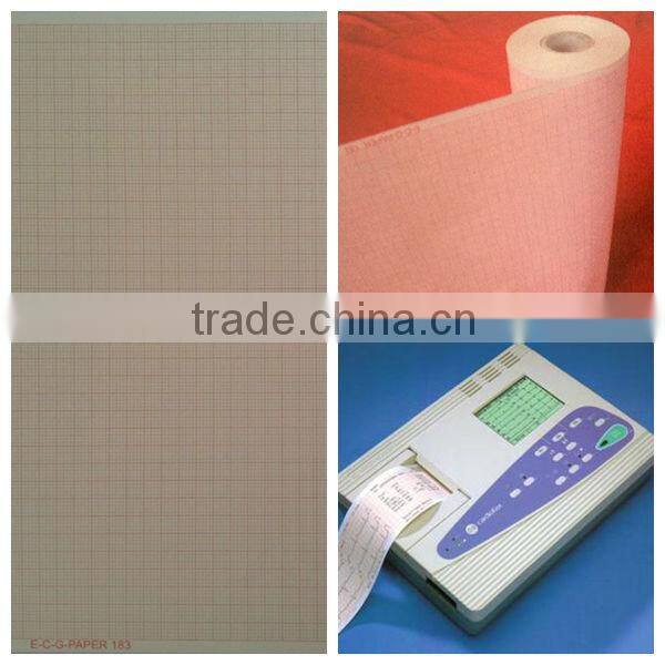 12-Channel ECG Paper / 183mm*130mm-200P Z fold electrocardiograph paper for Kenz 1207