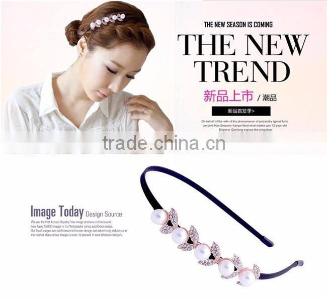Fashion Korean Pearl Headband, Rhinestone Headband For Ladies