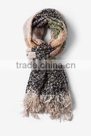 Helsinki cool burgundy, tan, and navy blue silk woolen scarfs for girls