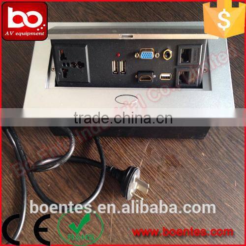 Conference Socket for Desktop Pop Up Power Outlet Box with USB Power Charging