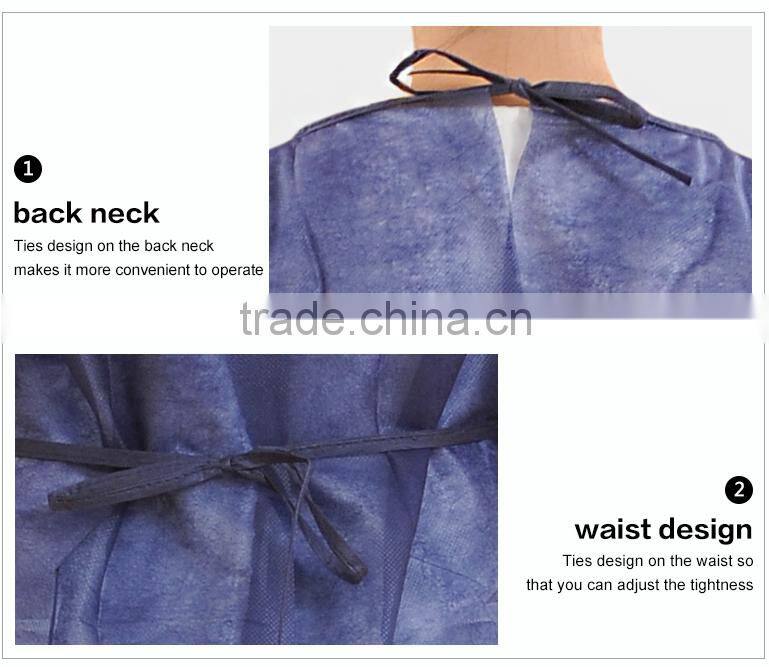 Dark Blue Polypropylene Medical Hospital Gowns for Sales