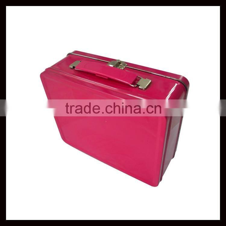 Wholesale Best Selling Rectangle Metal Lunch Container With Metal Buckle/Handles