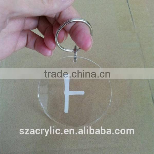 Acrylic Key ring with Laser Letter,Acrylic key chain with laser letter