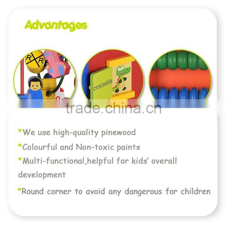 Large Wooden 5 In 1 Activity Bead Cube Suitable for Mutikids Play