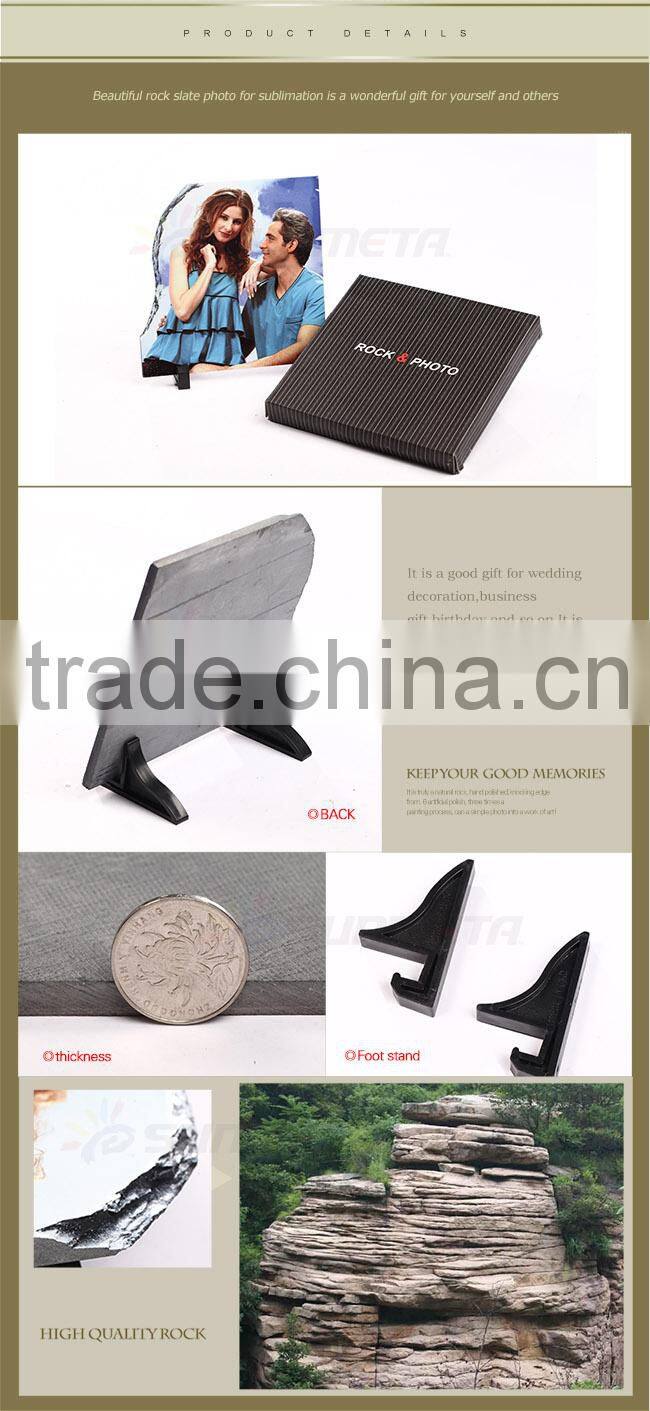 Sunmeta Factory Manufacturer Blank Sublimation Coating Rock Slate 20*20cm (SH-08)