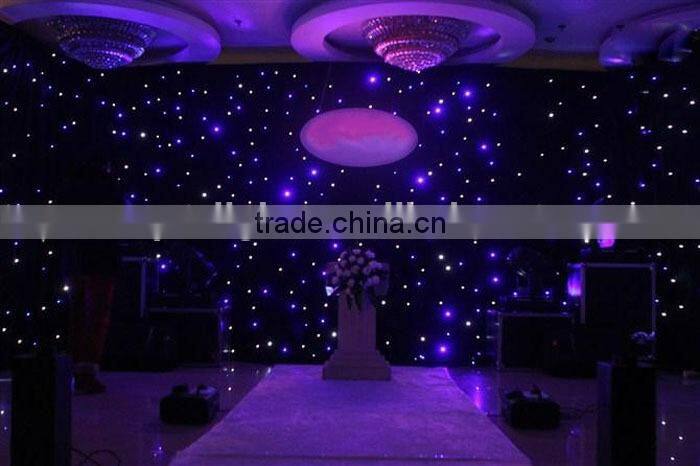 wedding decoration RGB Led star cloth & stage backdrop