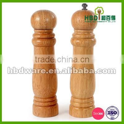 High quality bamboo pepper mill and salt shaker
