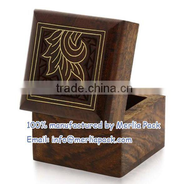 Personalized Laser Engraved Wood Ring Box Gifts for Wedding Bride Groom Hers Box
