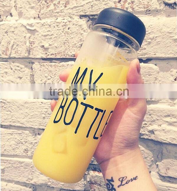 New Design Hot Selling BPA Free Fruit Infuser My Bottle 500ml Sports Plastic Water Bottle