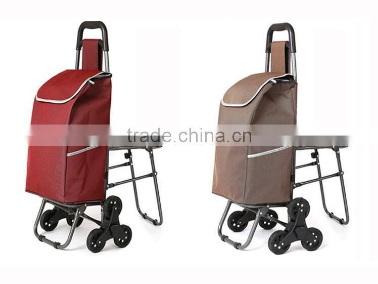 six wheels foldable shopping trolley bag