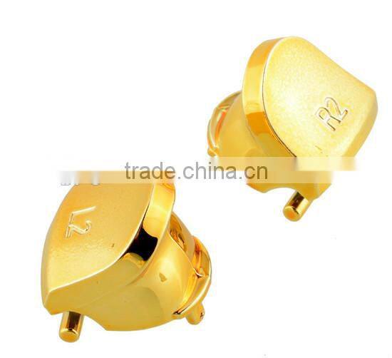 Fashion Full Buttons Kits Set For PS4 Controller Joystick Chrome Gold