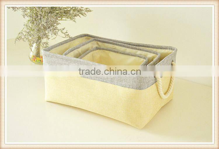 imitated linen storage basket/jute nonwoven laundry basket