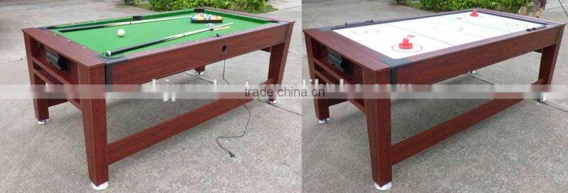 Classic wooden air hockey pool table 2 in1 multi game table for sale