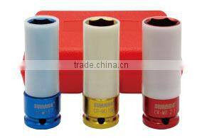 SIS-4421 CR-MO Steel 1/2" Deep Thin wall Impact Socket Set