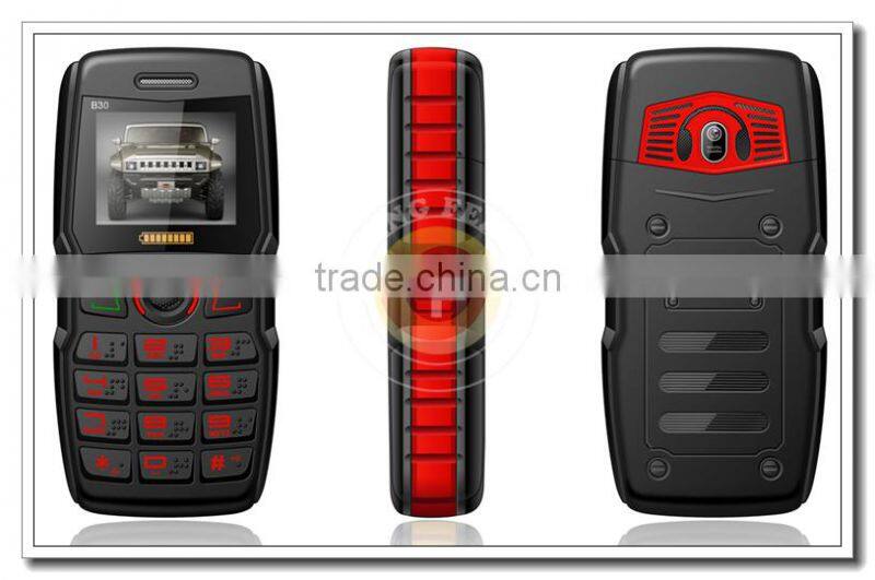 1.77 Inch Screen Quad Band FM GSM Dual SIM Card FM Big Torch Unlocked Big Battery Bulk China Mobile Phone B30