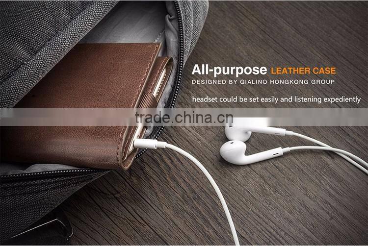QIALINO hot sale online mobile phone case hot selling wallet case money pocket for iphone 6