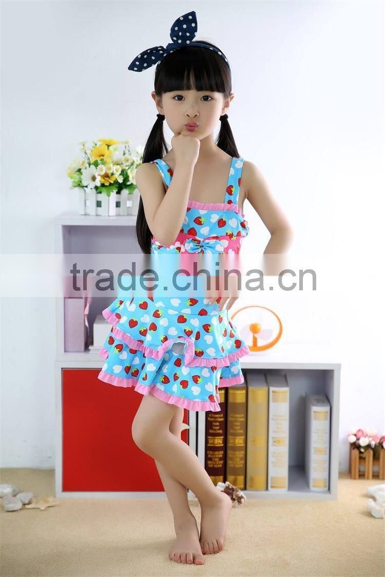professional factory wholesale one-piece Polyester Swimsuit For Kids Girls Swimwear
