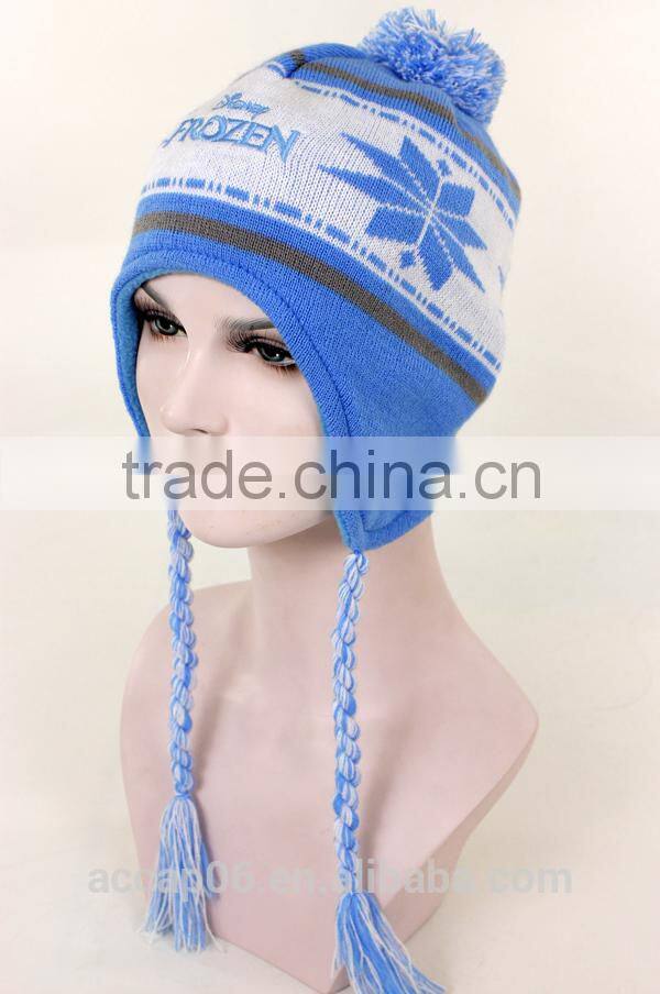 pom pom knitted women warm beanie hat
