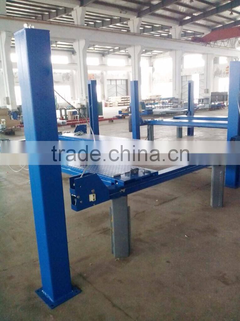 used hydraulic 4 post wheel alignment car lifts for home garage with CE,3500KG