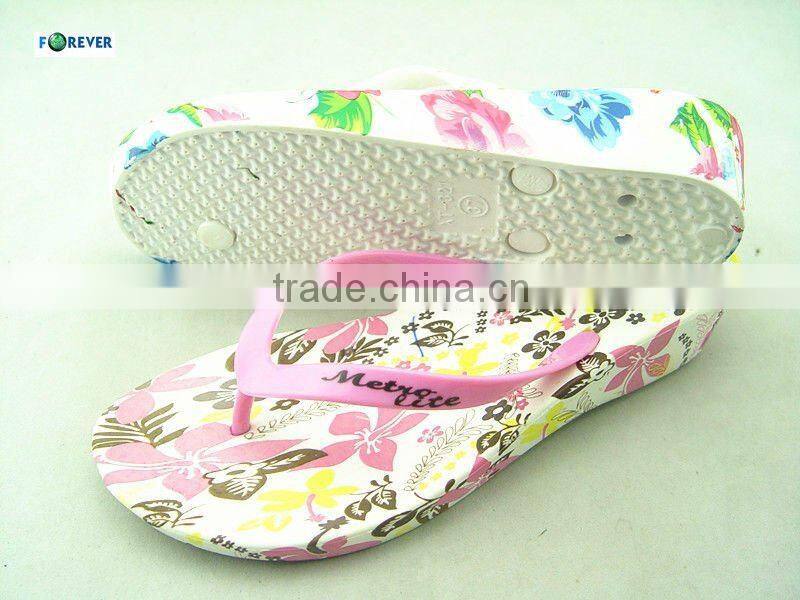 Printed ladies' EVA high heel slippers