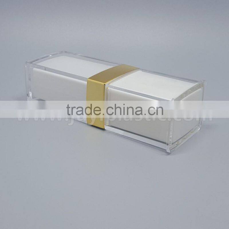 15ml 30ml 50ml square cosmetic lotion pump acrylic bottle, plastic cosmetic lotion pump acrylic bottle with high quality