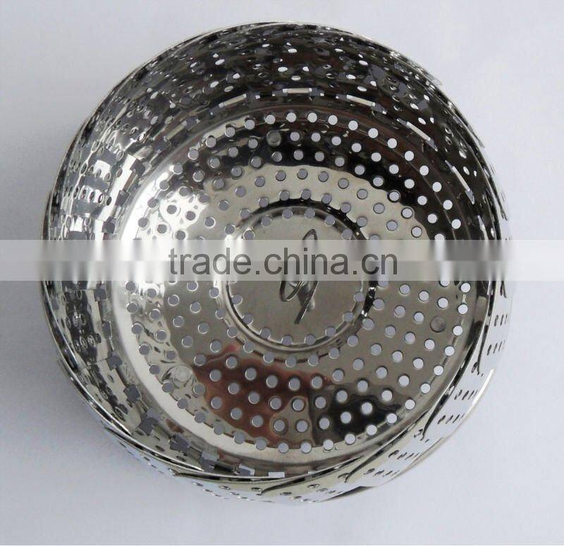 Foldable Stainless Steel Vegetable Steamer, fruit tray