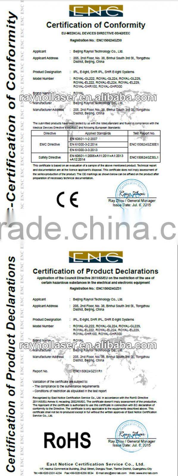 Permanent Laser Hair Removal Beauty IPL SHR Machine