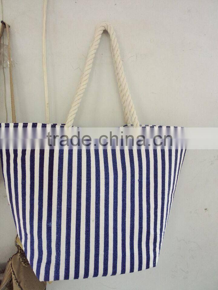 papet straw bag with stripe