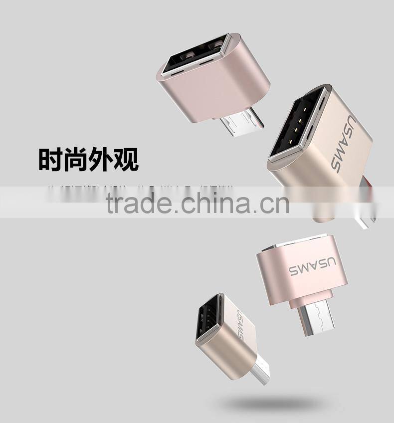 Original USAMS Quick Charging Micro USB to OTG Adapter Sync Data Connector 2.1A