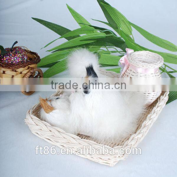 Two cute kittens Children's toys animal model fur animals animated Pointed ears cat