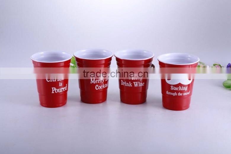 two tone melamine cups with different size, yogurt cup size