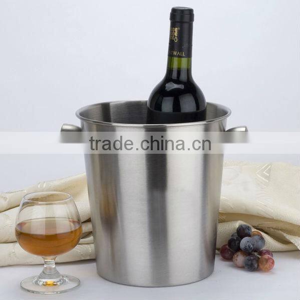 stainless steel double wall Ice bucket with lid