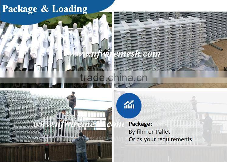 Privacy PVC Fence for Lawn/Galvanized steel tube PVC garden Fence(Guangzhou Factory)